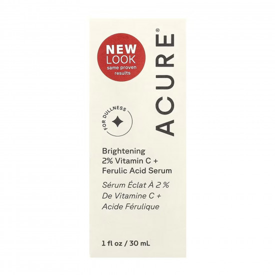 Acure Brightening 2% Vitamin C + Ferulic Acid Serum - 30 ml 2023-10-5442 Acure Brightening 2% Vitamin C + Ferulic Acid Serum - 30 ml 2023-10-5442