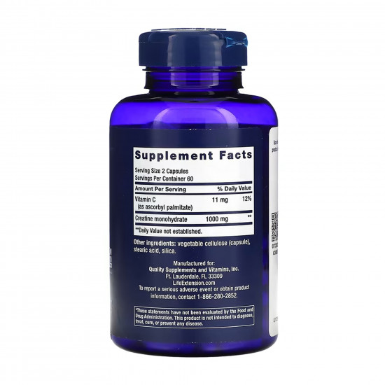 Life Extension Creatine Capsules - 120 caps 2023-10-5457 Life Extension Creatine Capsules - 120 caps 2023-10-5457
