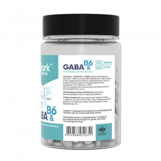 Stark Pharm GABA & B6 500mg - 120 tabs 2023-10-5490
