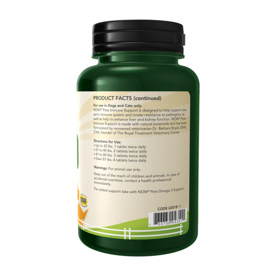 Now Foods Immune Support Chewable for Dogs & Cats - 90 tabs (До 10.25) 2023-10-5684 Now Foods Immune Support Chewable for Dogs & Cats - 90 tabs (До 10.25) 2023-10-5684