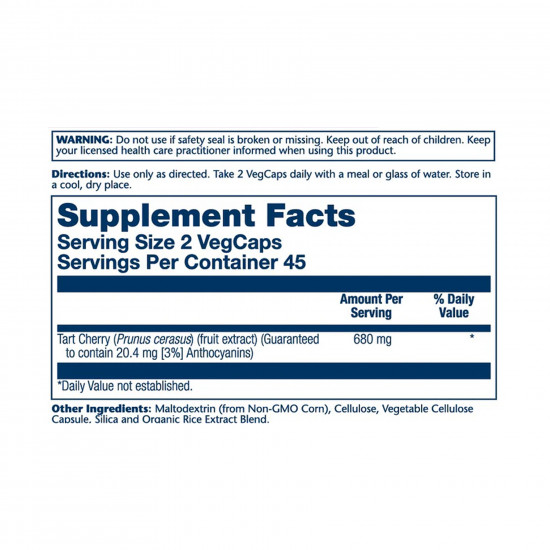 Solaray Tart Cherry & Celery Seed 620mg - 60 caps 2023-10-5693 Solaray Tart Cherry & Celery Seed 620mg - 60 caps 2023-10-5693