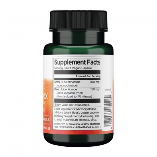 Swanson NMN + Beet Root Complex - 30 vcaps 2023-10-5718 Swanson NMN + Beet Root Complex - 30 vcaps 2023-10-5718