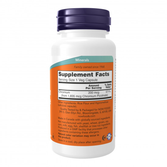Chromium Picolinate 200 mcg - 250 caps Chromium Picolinate 200 mcg - 250 caps