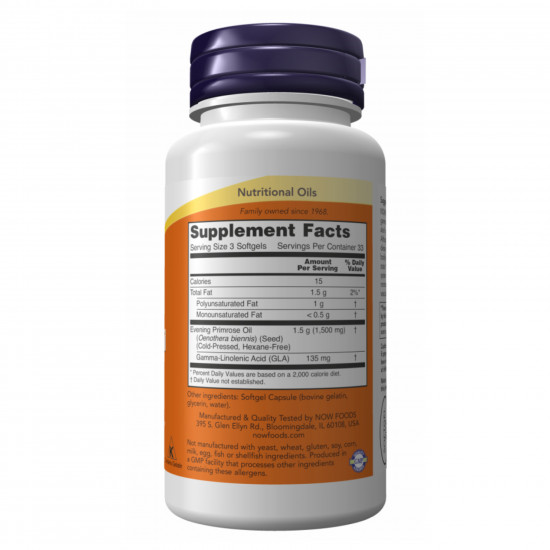 Now Foods Evening Primrose 500mg - 100 sgels 2022-10-2377 Now Foods Evening Primrose 500mg - 100 sgels 2022-10-2377