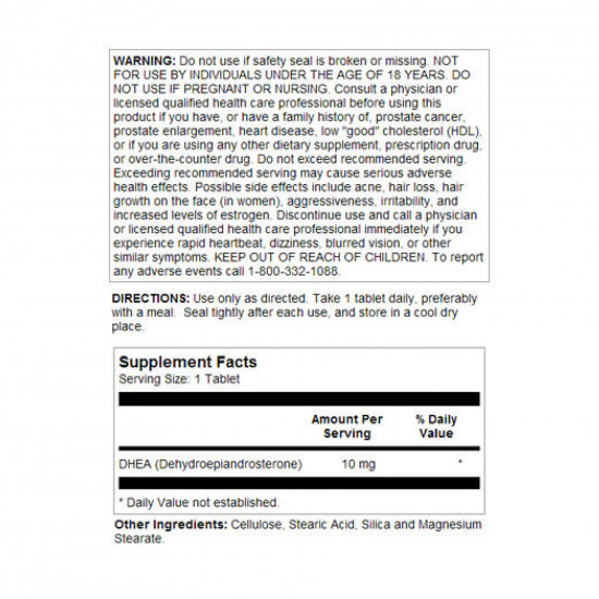 DHEA 10mg - 60 tabs DHEA 10mg - 60 tabs