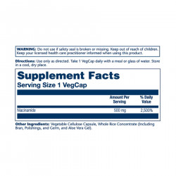 Niacinamide 500mg - 100 vcaps
