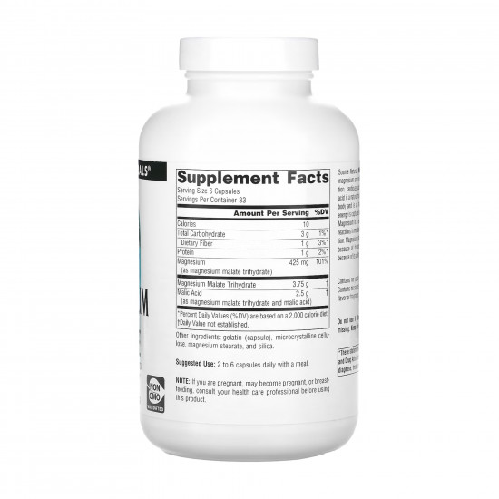 Magnesium Malate 625mg - 200 caps