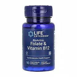 BioActive Folate & Vitamin B12 - 90 vcaps (Пошкоджена банка)