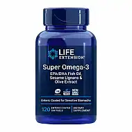 Super Omega-3 EPA/DHA Fish Oil, Sesame Lignans & Olive Extract - 120 Enteric coated softgels