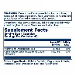 Calcium Citrate w/Vit D-3 1000mg - 180 caps