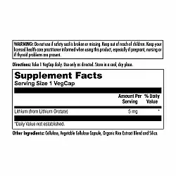 Lithium Orotate 5mg - 60 vcaps