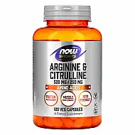 Arginine 500mg Citruline 250mg - 120 vcaps