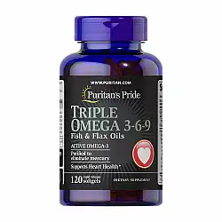 Triple Omega 3-6-9 Fish & Flax Oils - 120 softgels