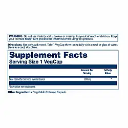 Saw Palmetto Berry 580mg - 50 vcaps