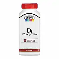 D3 125 mcg (5000 IU) - 360 tabs