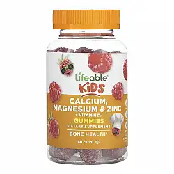 Calcium Magnesium & Zinc + Vitamin D Kids - 60 gummies