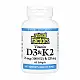 Natural Factors Vitamin D3 & K2 25 mcg (1000 IU) & 120 mcg - 60 softgels 2023-10-6543
