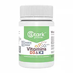 Vitamin D3 & K2 - 120 tabs (Пошкоджена кришка)