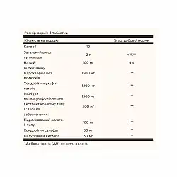 Glucosamine Hyaluronic Acid Chondroitin MSM - 60 tabs