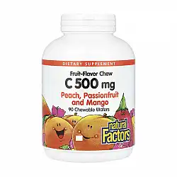 Vitamin C 500 mg - 90 Chewable Wafers Peach Passion Fruit and Mango