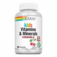 Kids Vitamins & Minerals - 120 chewables Black Cherry (Повреждена банка)