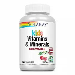 Kids Vitamins & Minerals - 120 chewables Black Cherry (Повреждена банка)