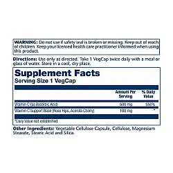 Vitamin C with Rose Hips & Acerola, Timed Release 500mg - 100 vcaps