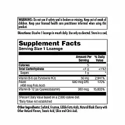 B-6 B-12 Folic Acid - 60 tabs Black Cherry