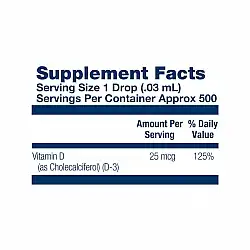Vitamin D-3 25mcg - 14.8 ml