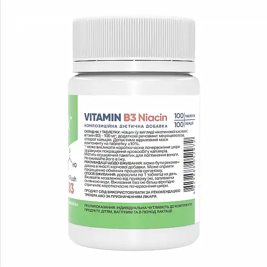 Stark Pharm Vitamin B3 Niacin - 100 caps 2023-10-4665