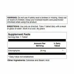 Chlorophyll 20mg - 100 tabs