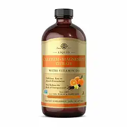 Liquid Calcium Magnesium Citrate with Vitamin D3 - 473ml Natural Orange-Vanilla