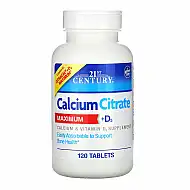 Calcium Citrate + D3 Max - 120 tabs (Пошкоджена банка)