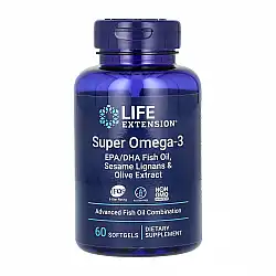 Super Omega-3 EPA/DHA Fish Oil Sesame Lignans & Olive Extract	- 60 softgels