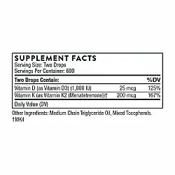Vitamin D+K2 - 1oz
