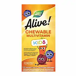 Alive! Children's Chewable Multivitamin - 120 tabs Orange and Berry (Повреждена банка)