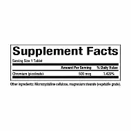 Chromium Picolinate 500mcg - 90 tabs