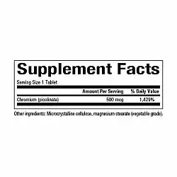 Chromium Picolinate 500mcg - 90 tabs