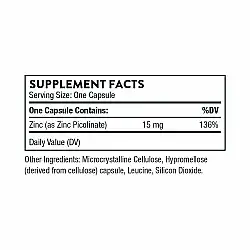 Zinc Picolinate 15 mg - 60 caps