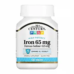 Iron 65 mg Ferrous Sulfate 325 mg - 120 tabs