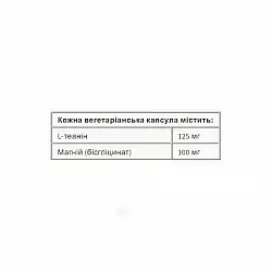 Magnesium Bisglycinate 100 mg plus L-Theanine 125 mg - 90 vcaps