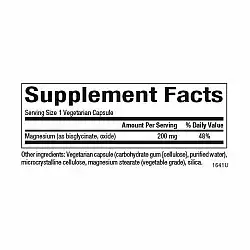 Magnesium Bisglycinate 200mg - 120 vcaps