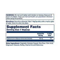 Potassium 99mg - 100 vcaps