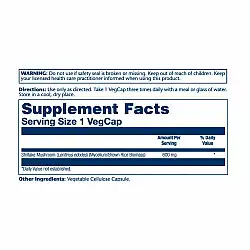 Shiitake Mushroom 600mg - 100 vcaps