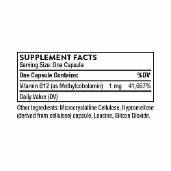 Vitamin B12 Methylcobalamin - 60 caps