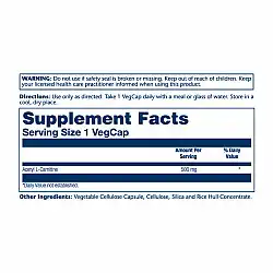 Acetyl L-Carnitine 500mg - 30 vcaps