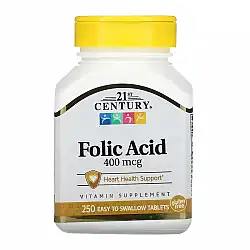 Folic Acid 400 mcg - 250 tabs