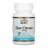Zinc Citrate 50 mg - 60 tabs (Повреждена банка)