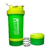 Shaker with containers 3 in 1 - 600ml Light green