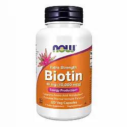 BIOTIN 10mg (10,000mcg) - 120 vcaps (Пошкоджена банка)